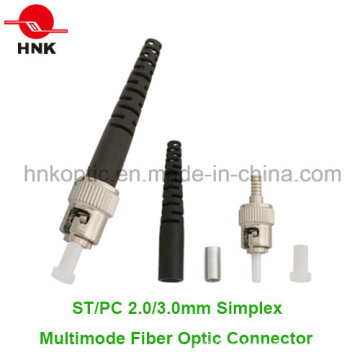 St PC 3.0mm Simplex Conector de fibra óptica multimodo